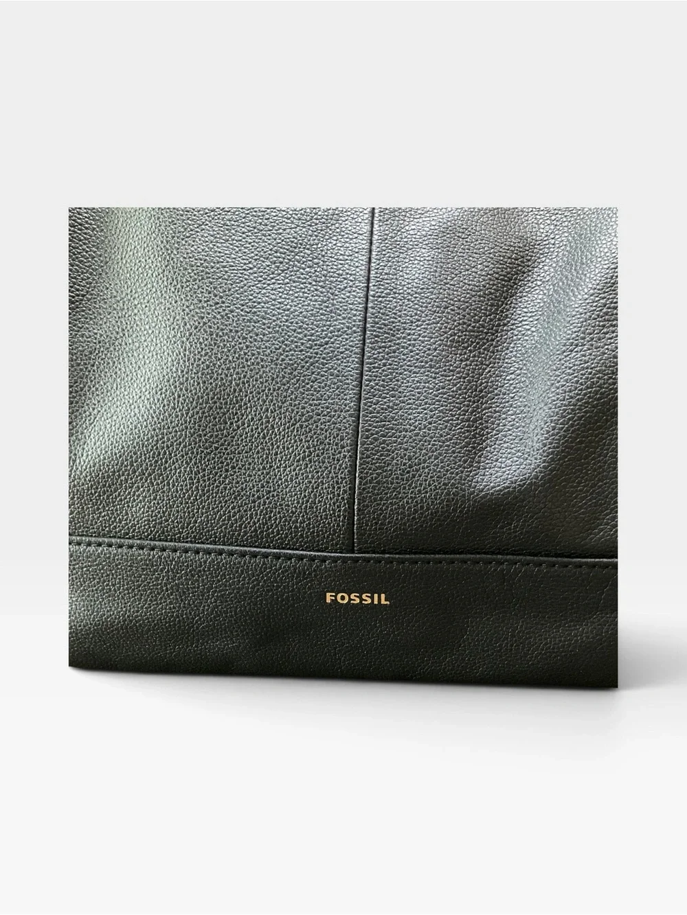 Fossil Black Leather Convertible Backpack Tote EUC